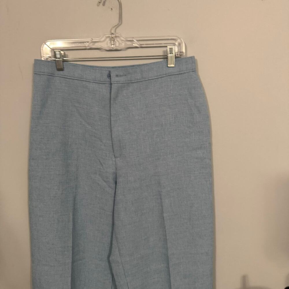 Vintage 1980s Levi's Bend Over Pants Women's Size 18 Short Light Blue Slacks - Picture 3 of 6